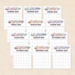 calendario 2028 da stampare