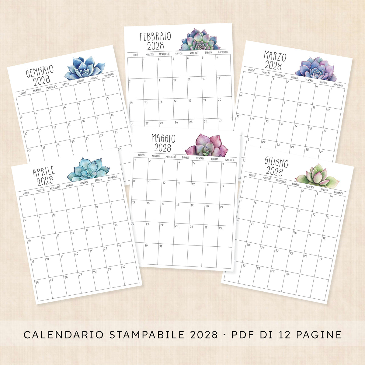 calendario 2028 da stampare