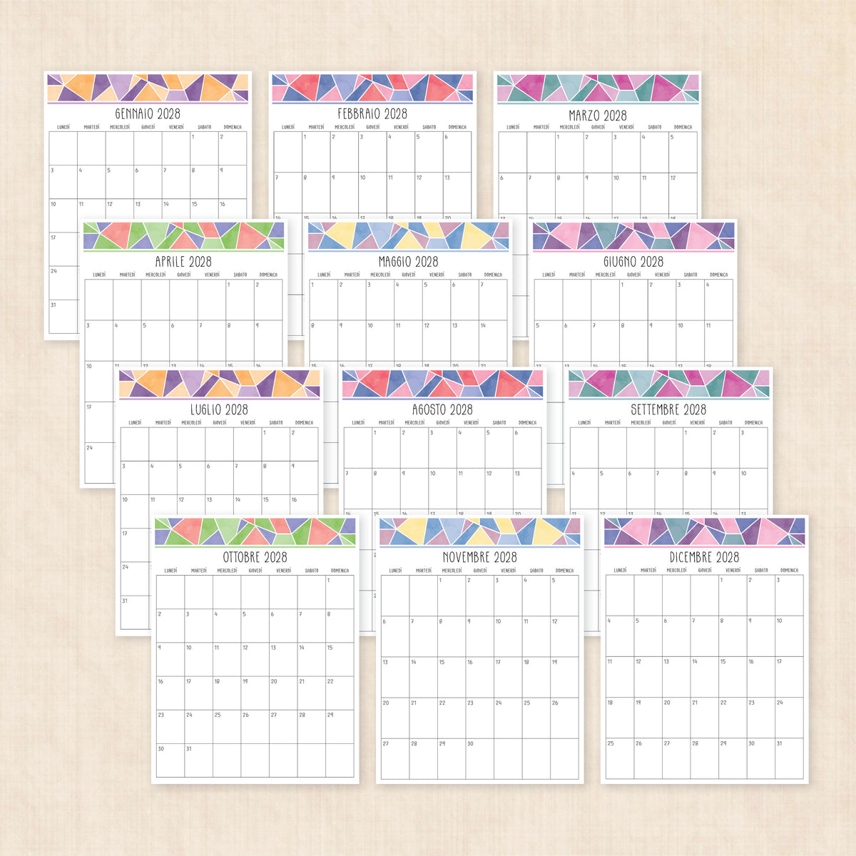 calendario 2028 da stampare