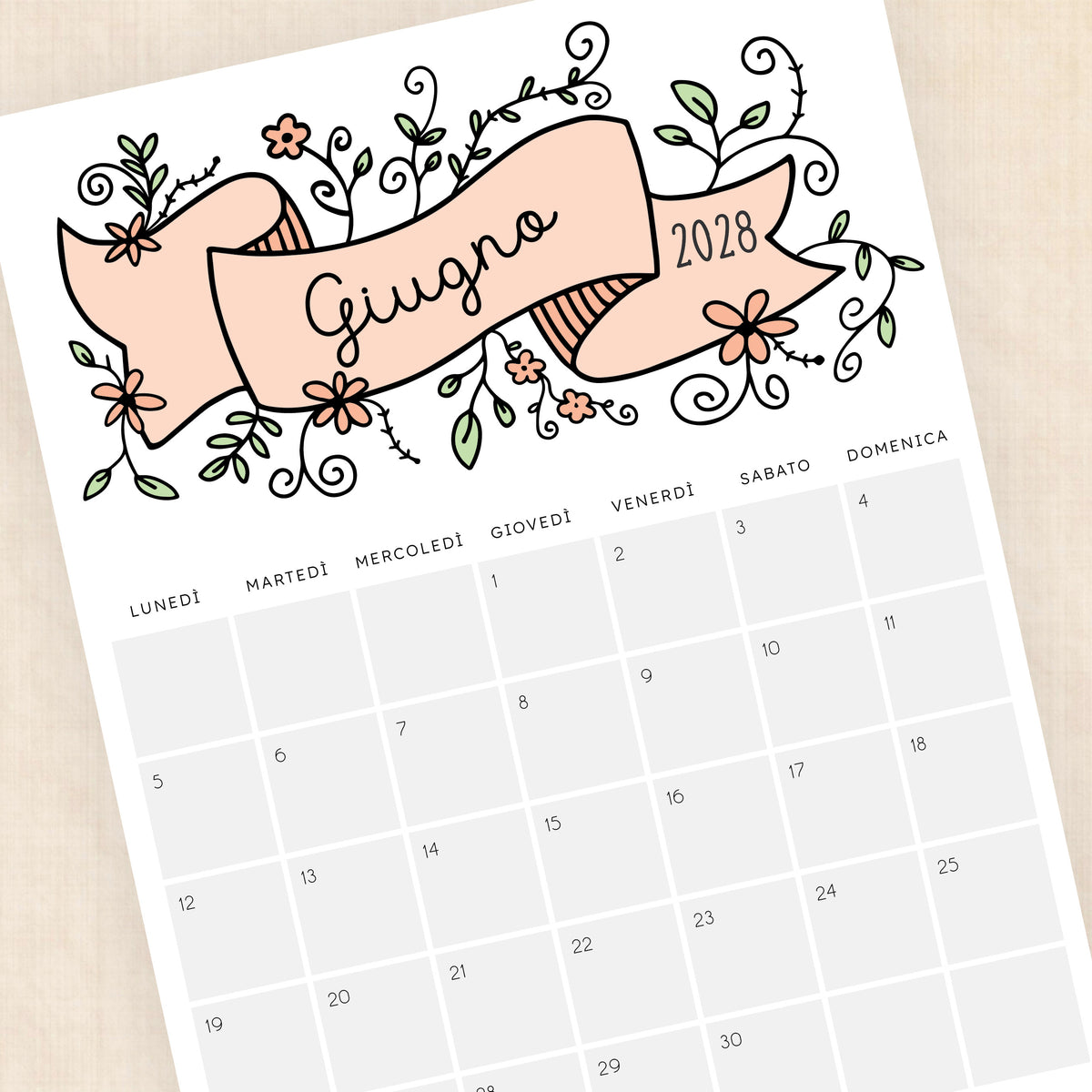 calendario 2028 da stampare