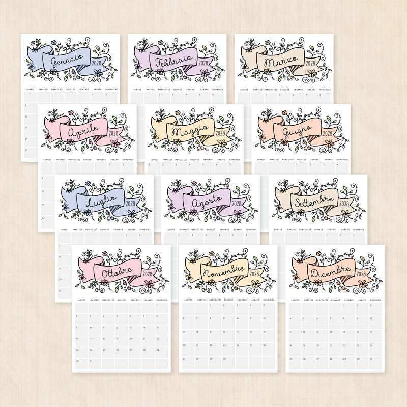 calendario 2028 da stampare