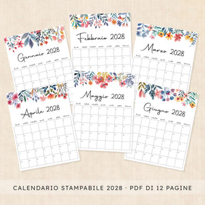 calendario 2028 da stampare