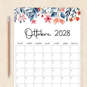 calendario 2028 da stampare