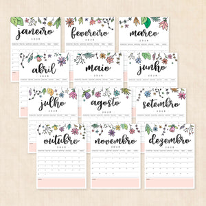 Calendário 2028 para imprimir