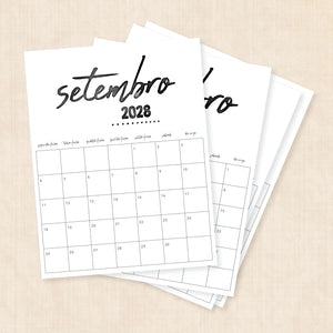 Calendário 2028 para imprimir