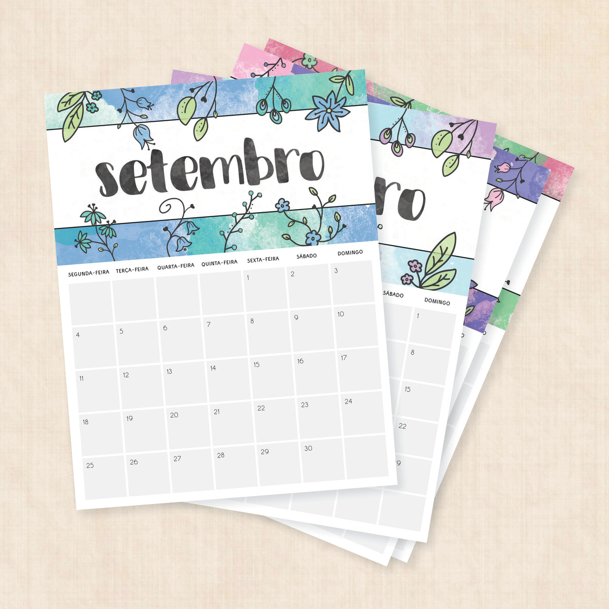Calendário 2028 para imprimir