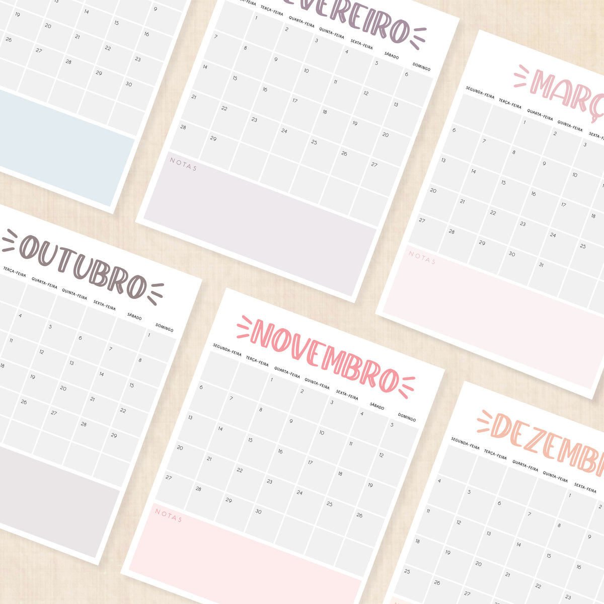 Calendário 2028 para imprimir