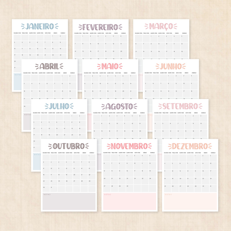 Calendário 2028 para imprimir
