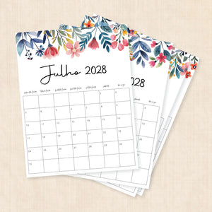 Calendário 2028 para imprimir