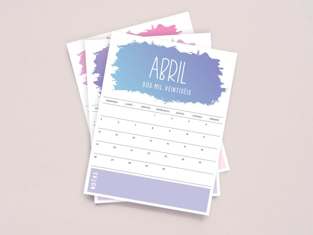 calendario abril 2026