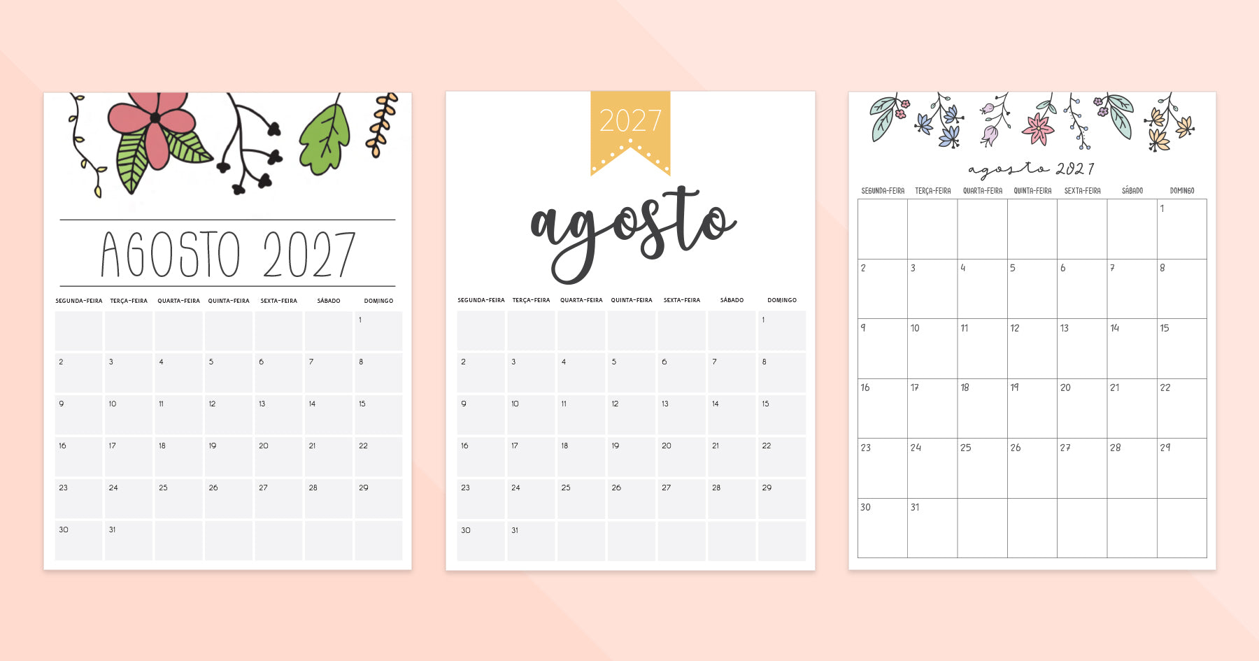 calendário agosto 2027 para imprimir
