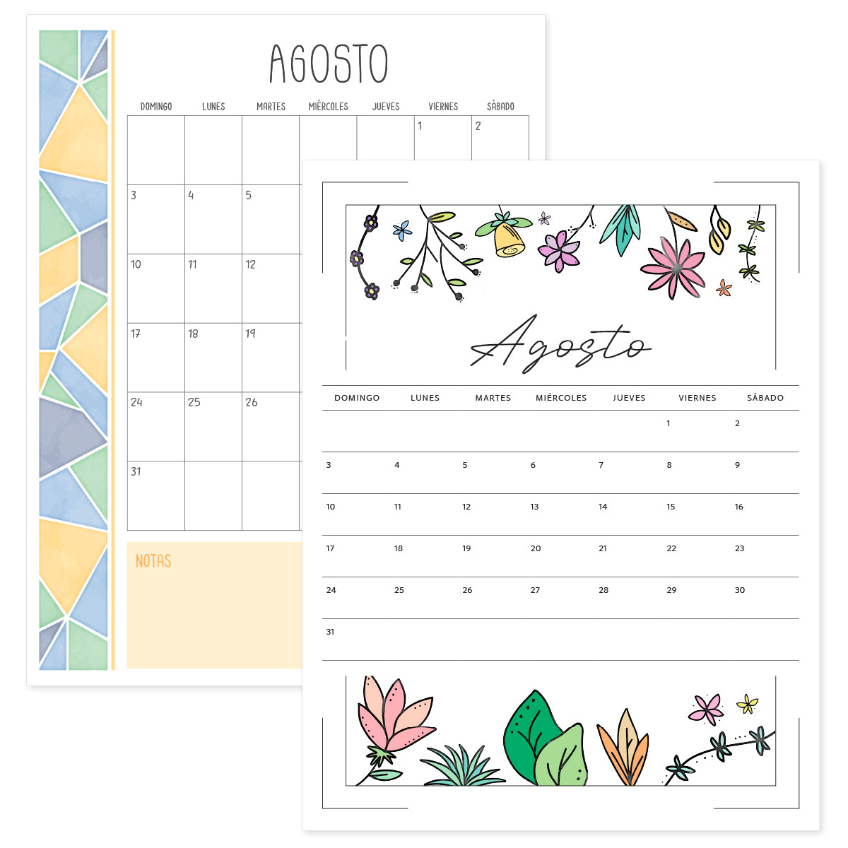 calendario agosto