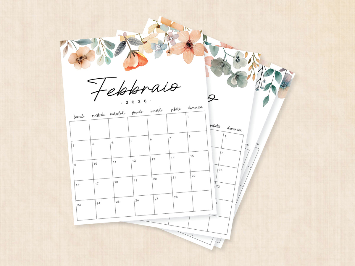 calendario da scaricare febbraio 2026