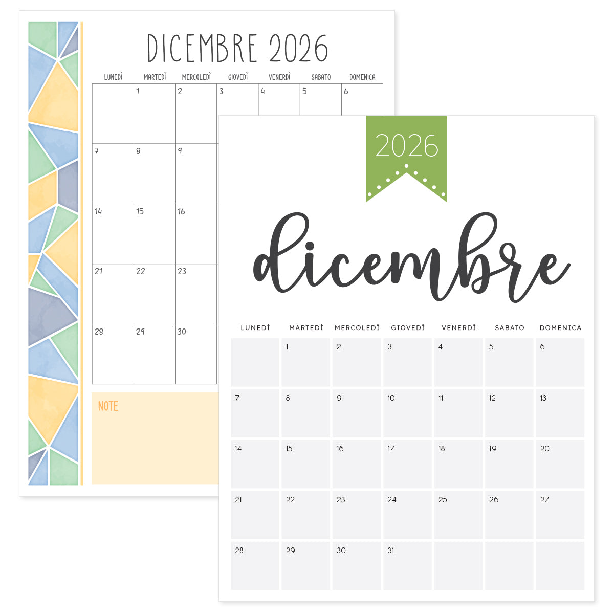 calendario dicembre 2026