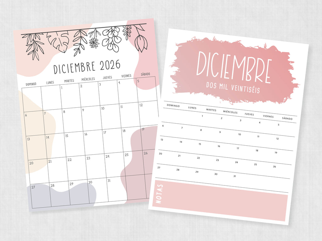 calendario diciembre 2026
