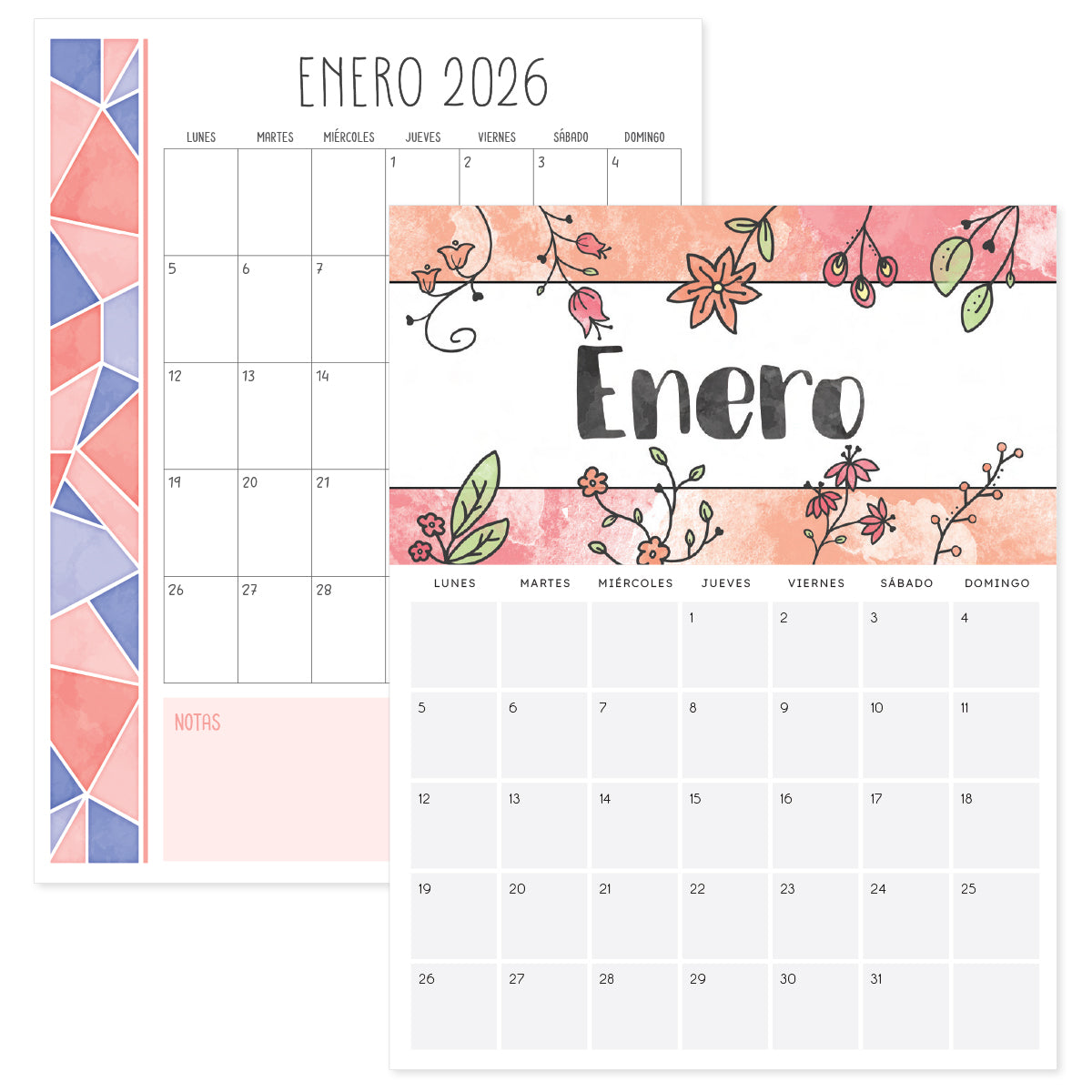 Plantilla Calendario Enero 2026 Calendario 2026 Italiano
