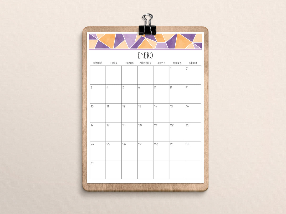 calendario enero