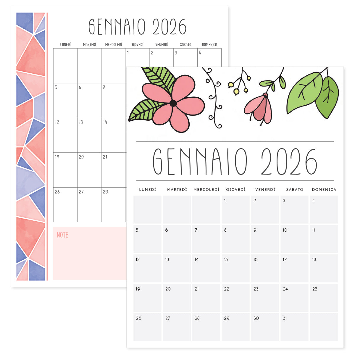 Calendario Gennaio 2026 Modelli PDF Da Stampare calendario-gennaio-2026-modelli-pdf-da-stampare