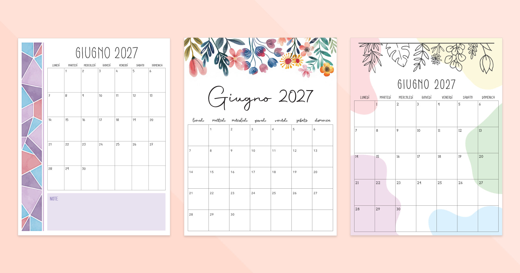calendario giugno 2027