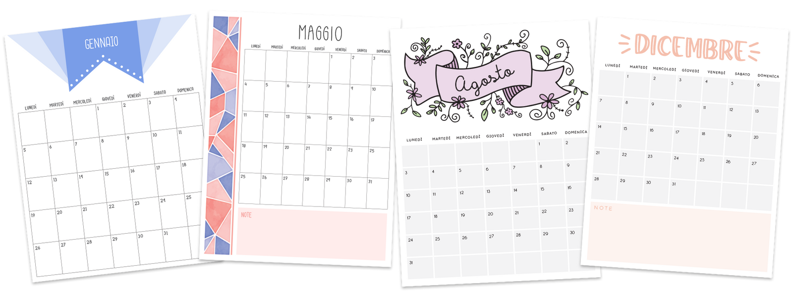 calendario da stampare