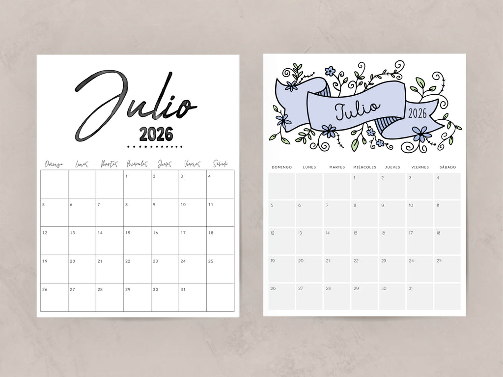 calendario julio 2026