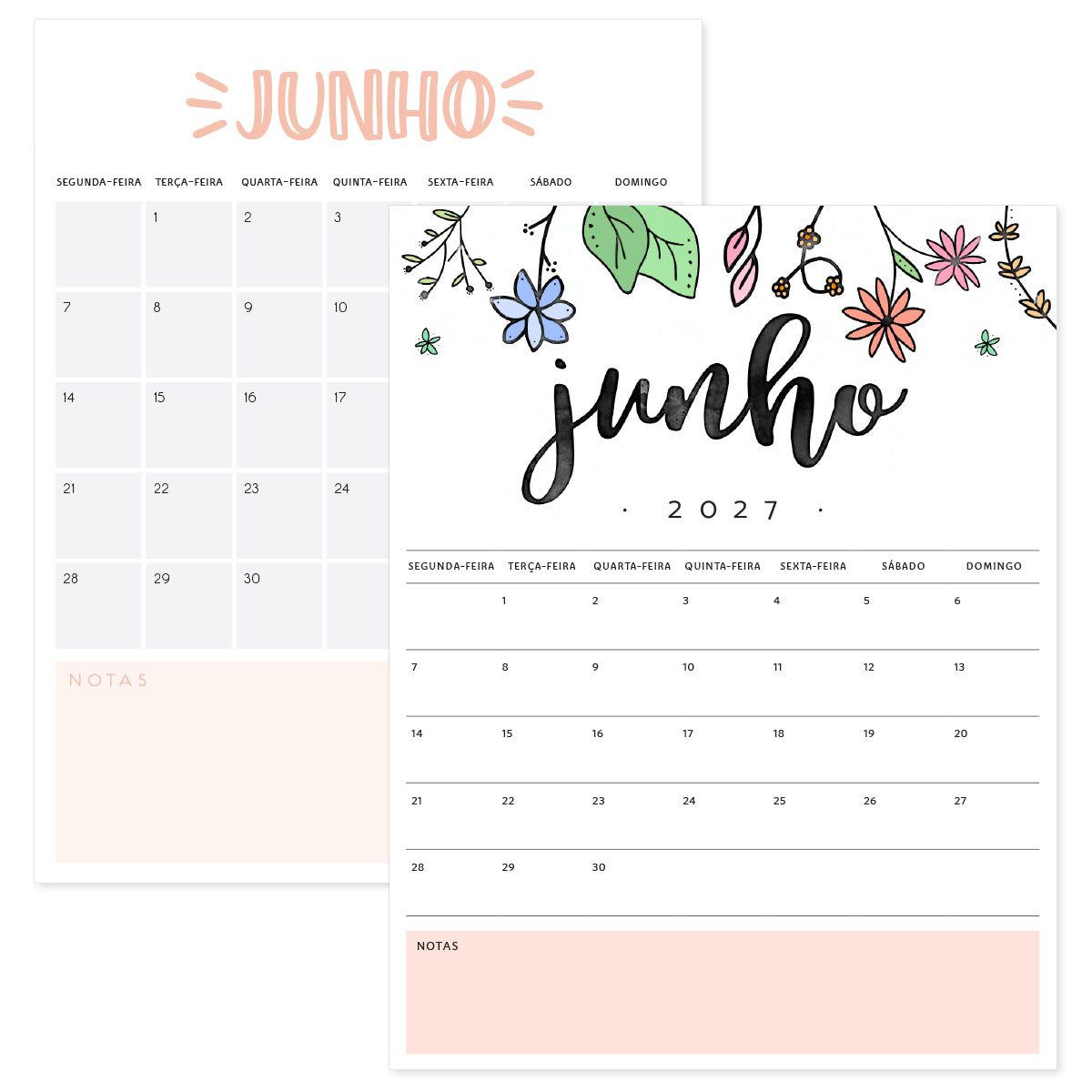 calendário junho 2027