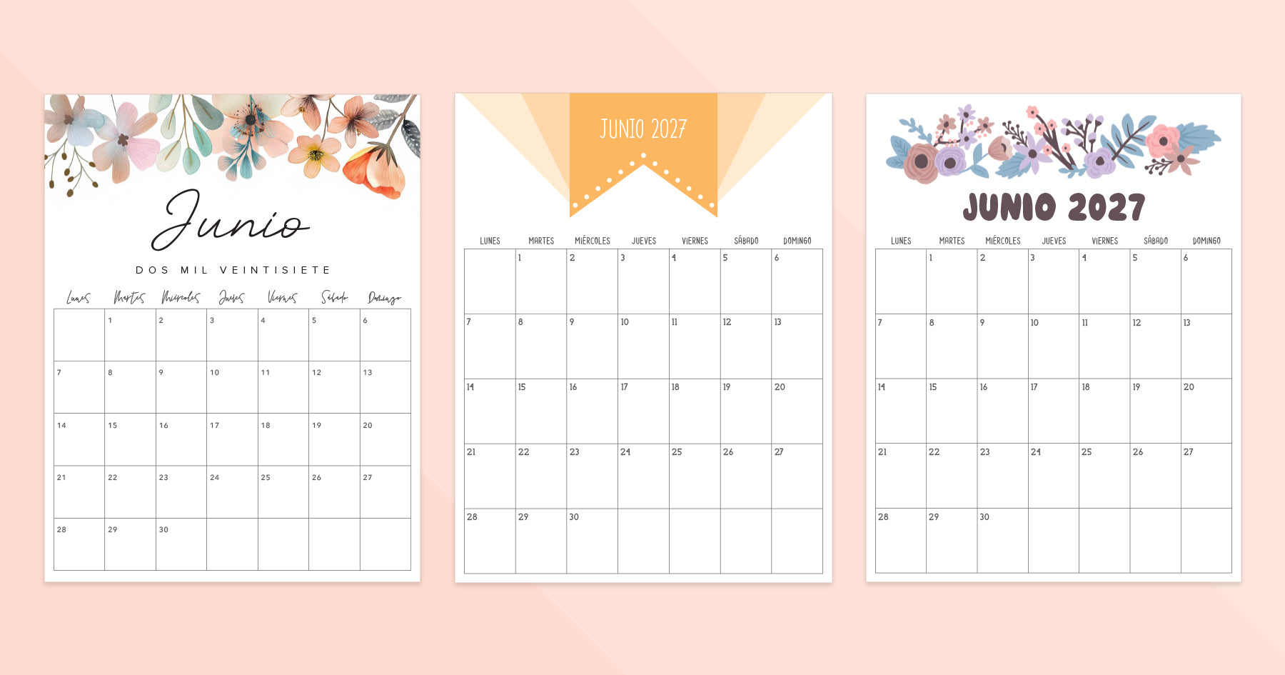 calendario junio 2027 para imprimir