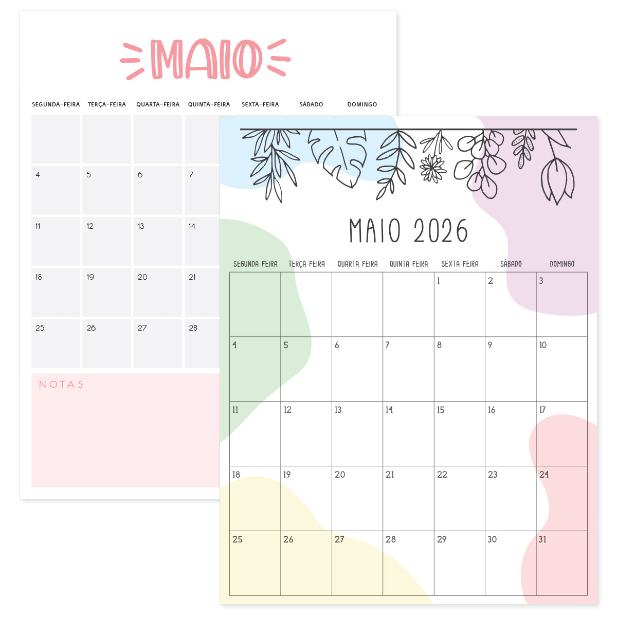 calendário maio 2026