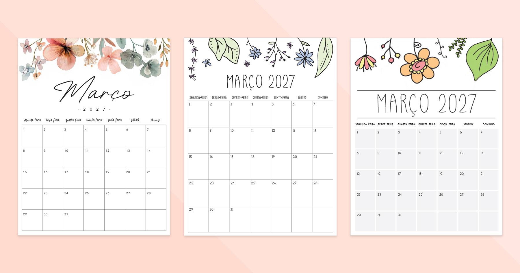 calendário março 2027 para imprimir