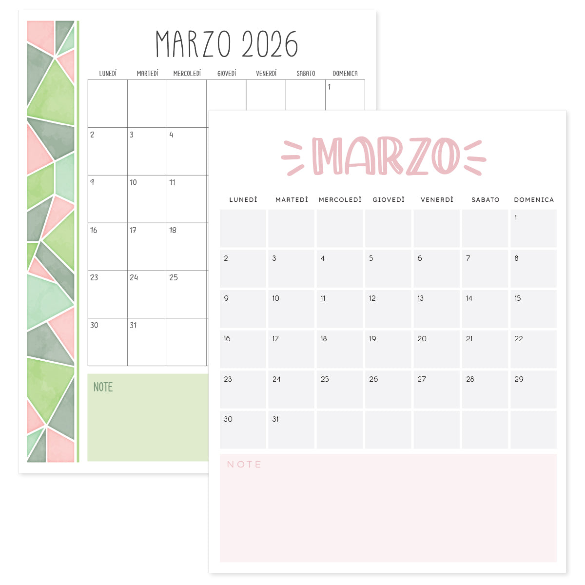 calendario marzo 2026
