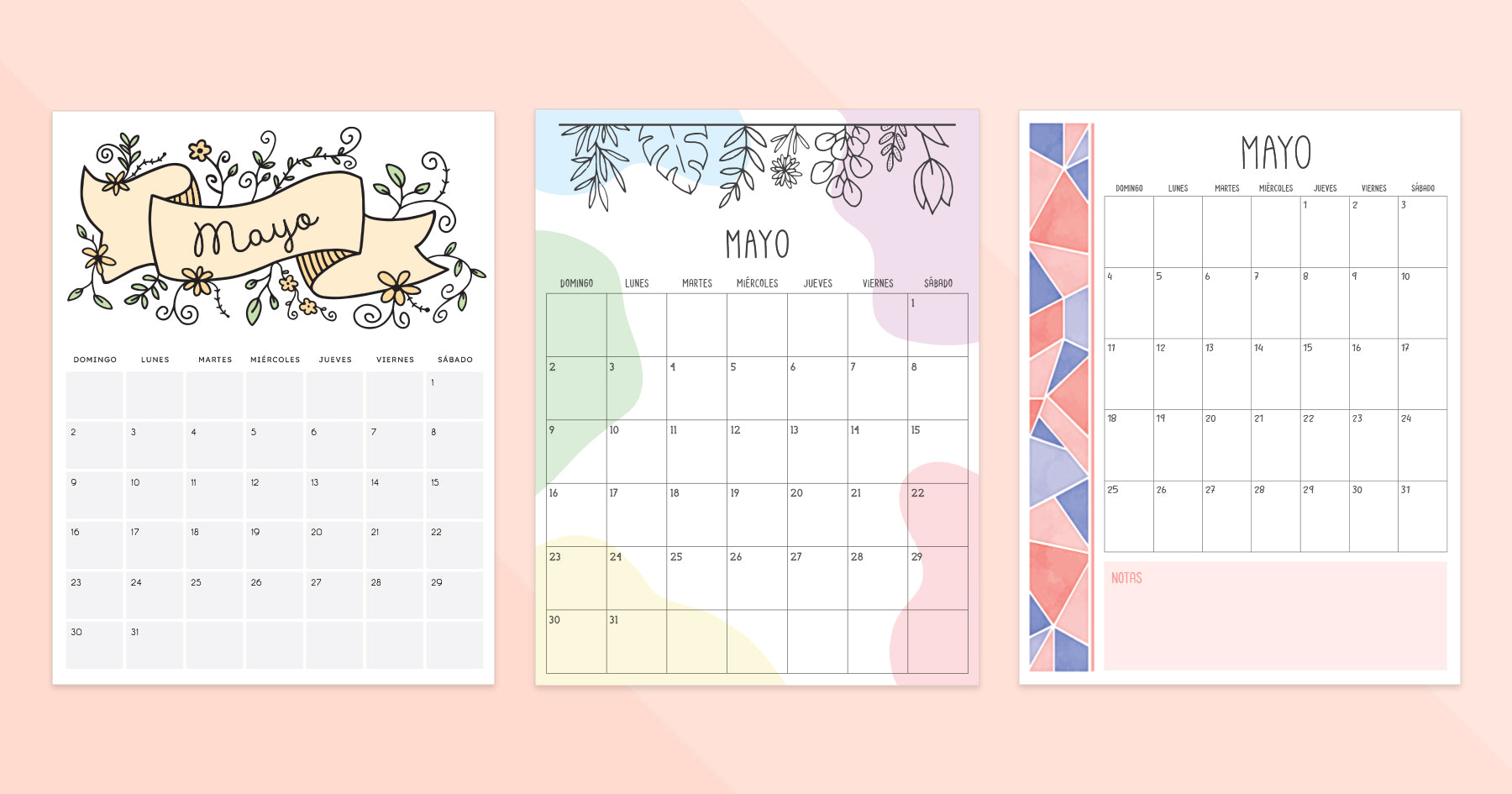 calendario mayo para imprimir