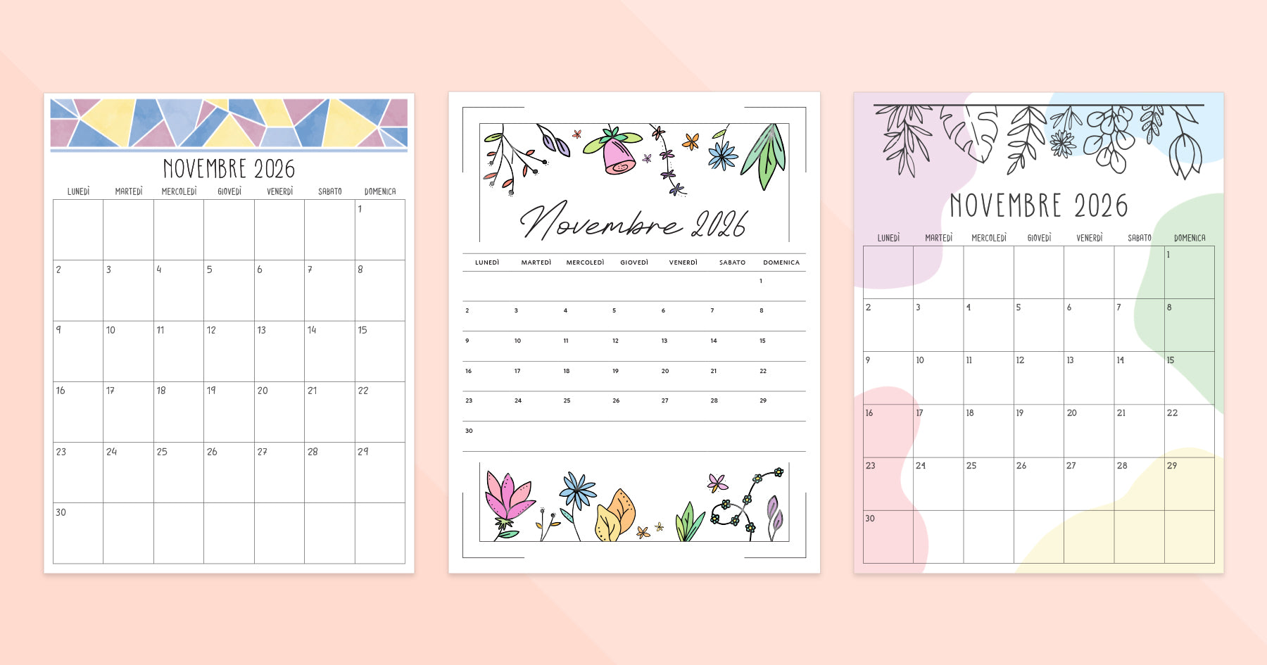 calendario novembre 2026