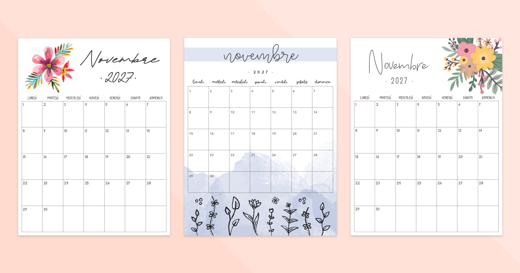 calendario novembre 2027