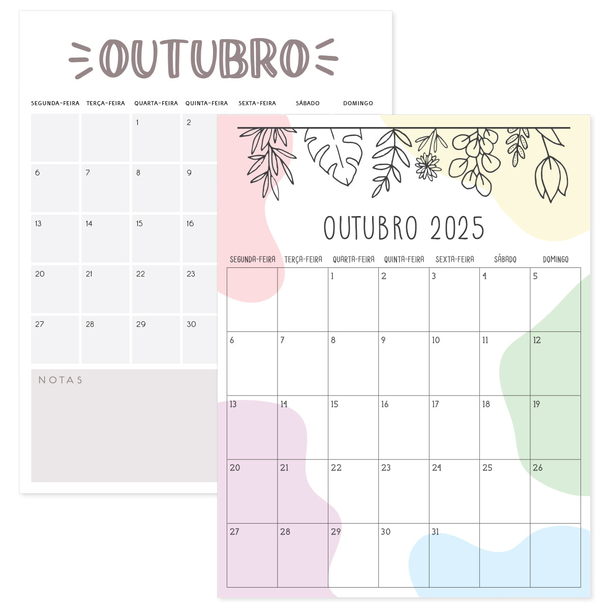 calendário outubro 2025