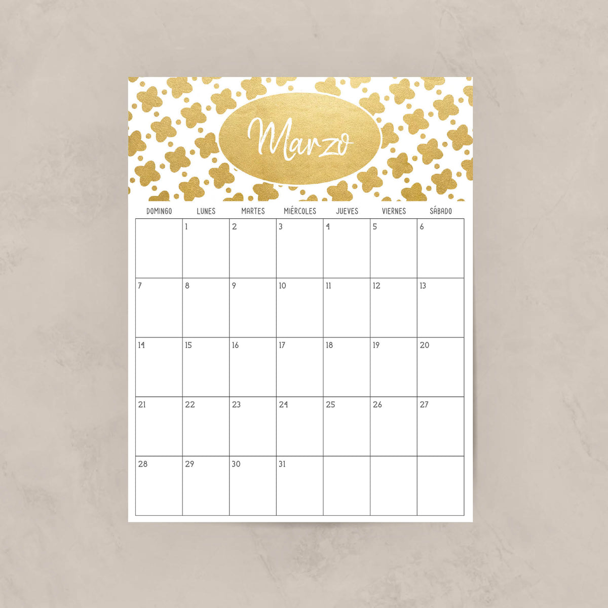 calendario para imprimir