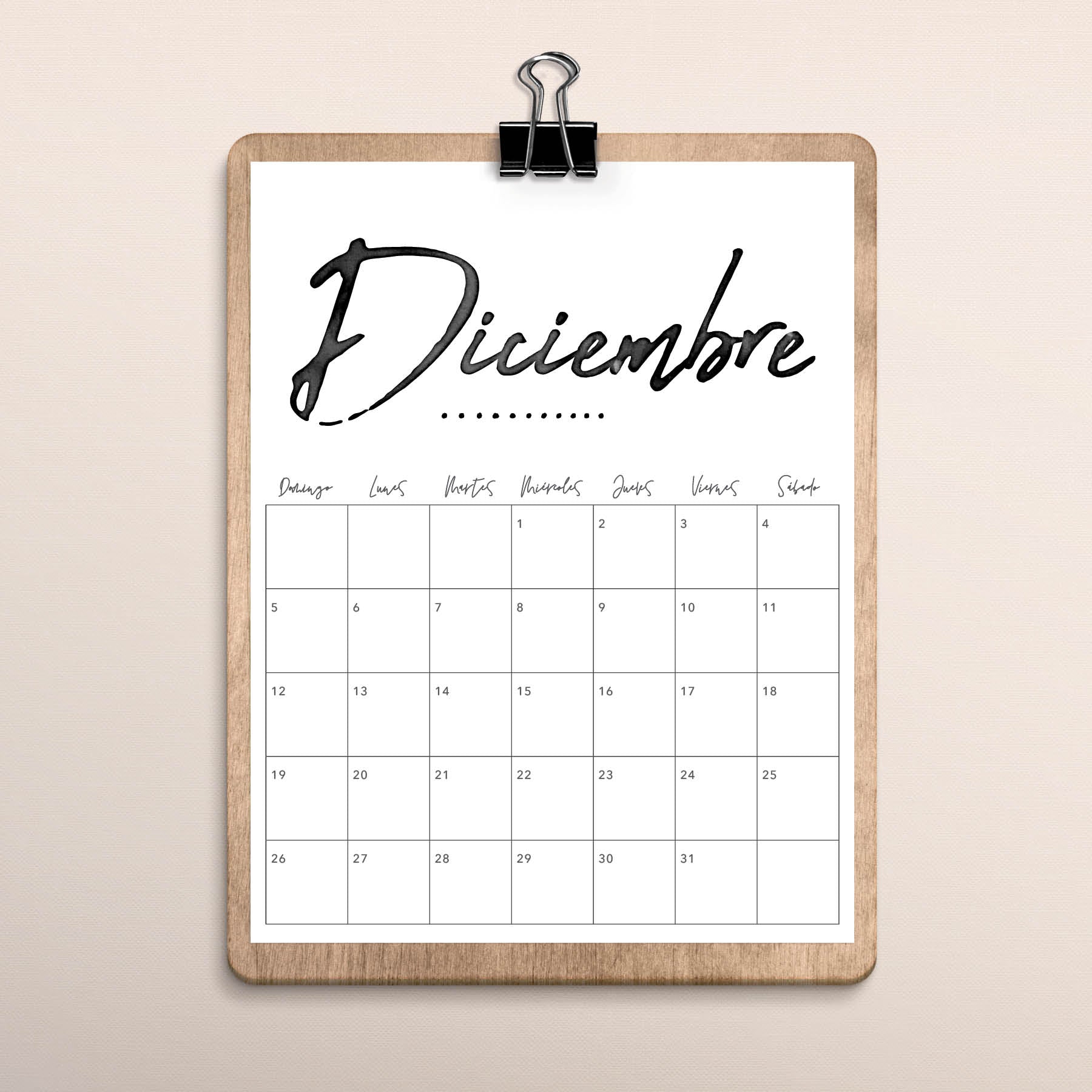 calendario para imprimir