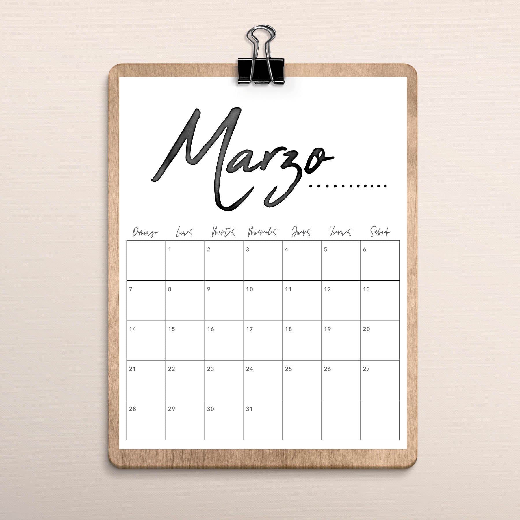 calendario para imprimir