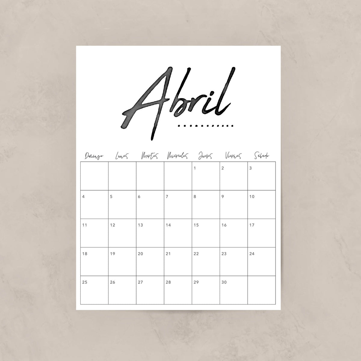 calendario para imprimir