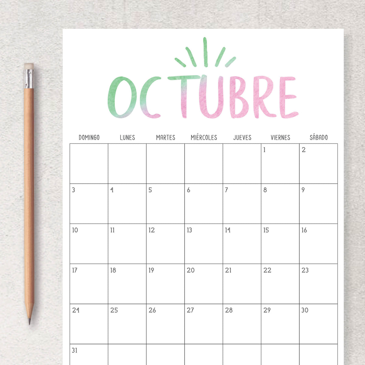 calendario para imprimir