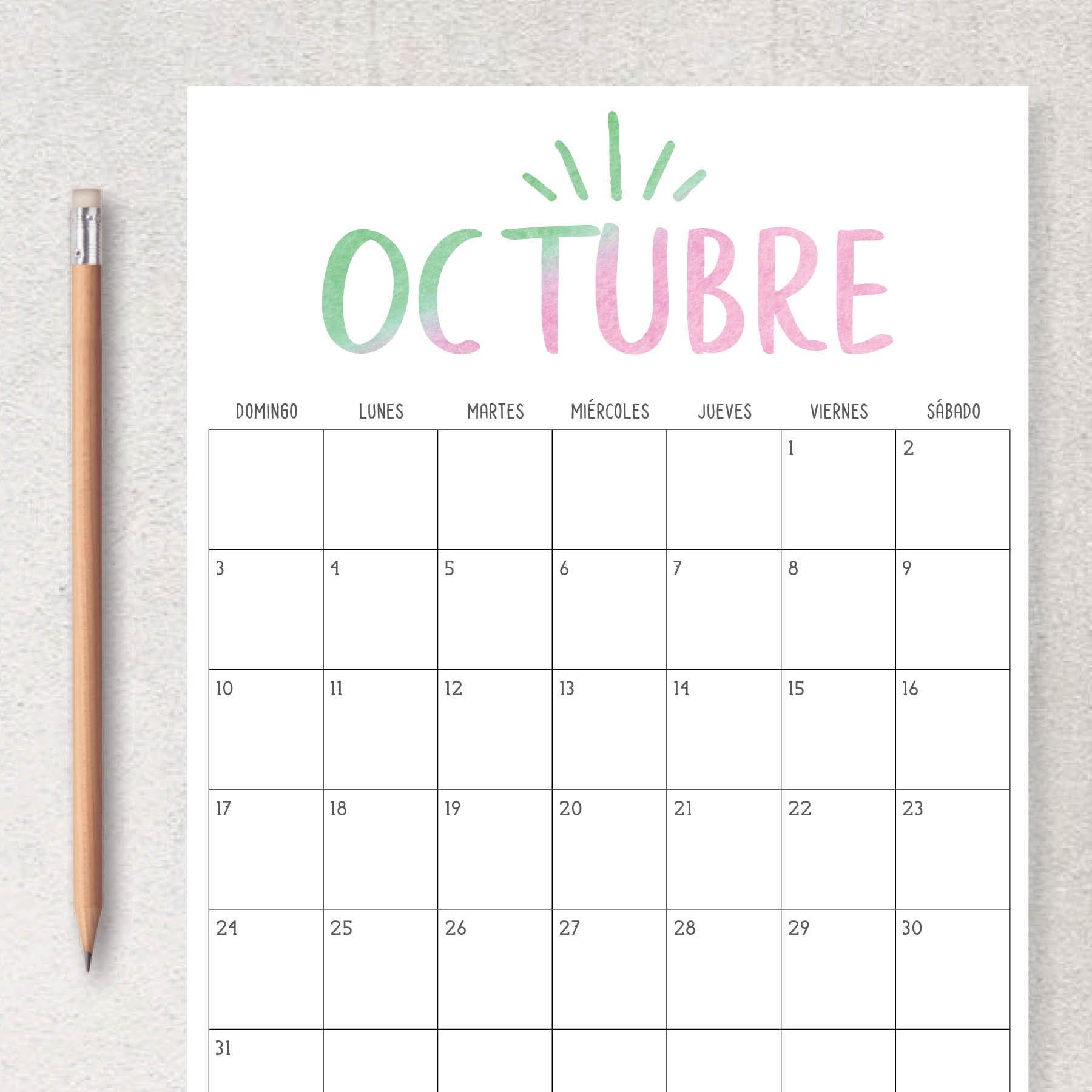 calendario para imprimir