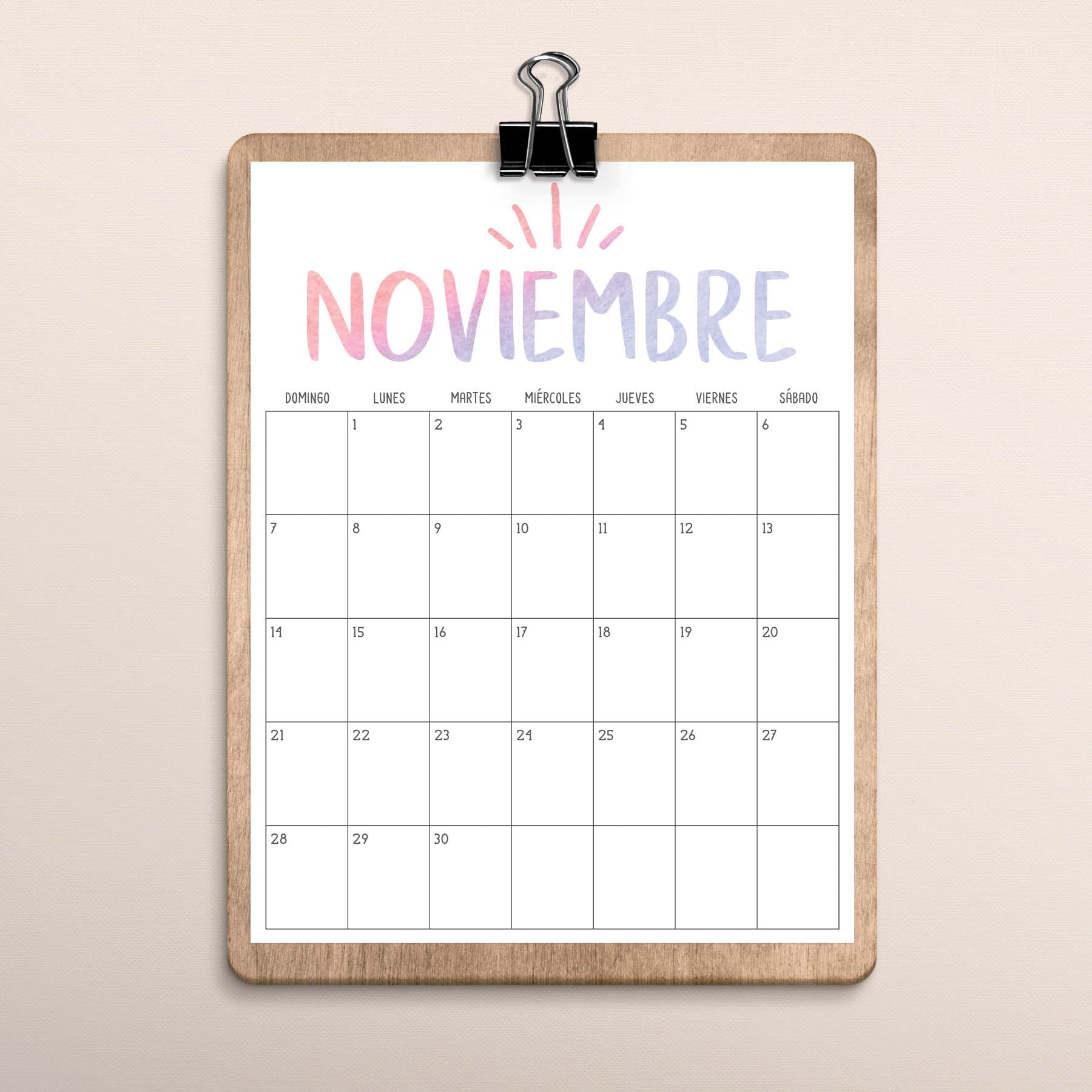 calendario para imprimir