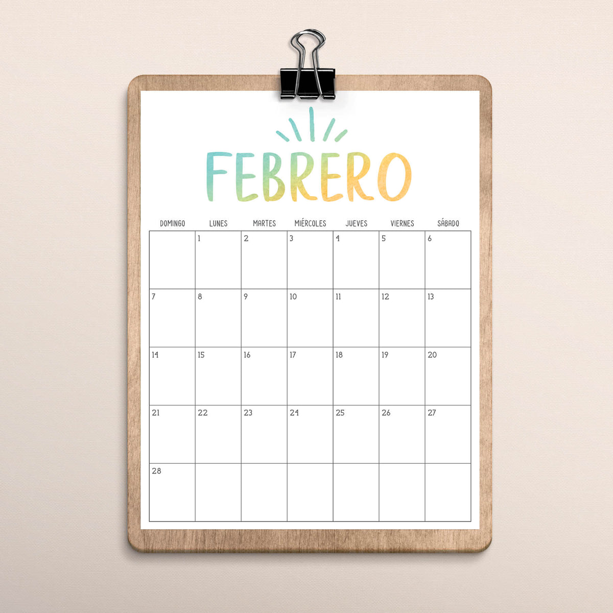 calendario para imprimir