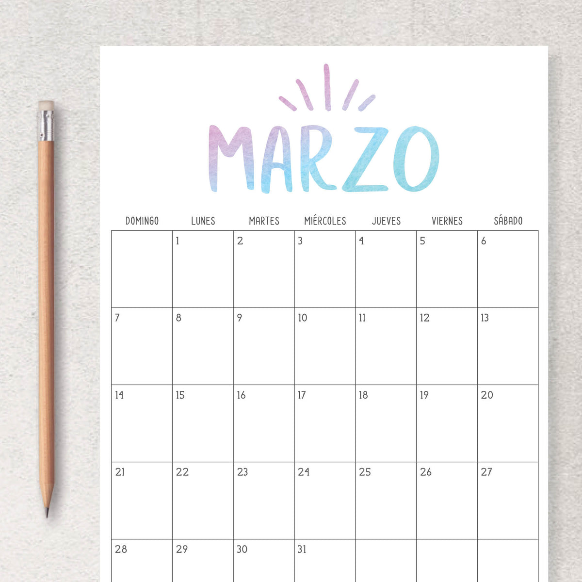 calendario para imprimir