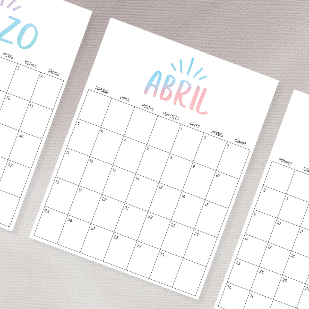 calendario para imprimir