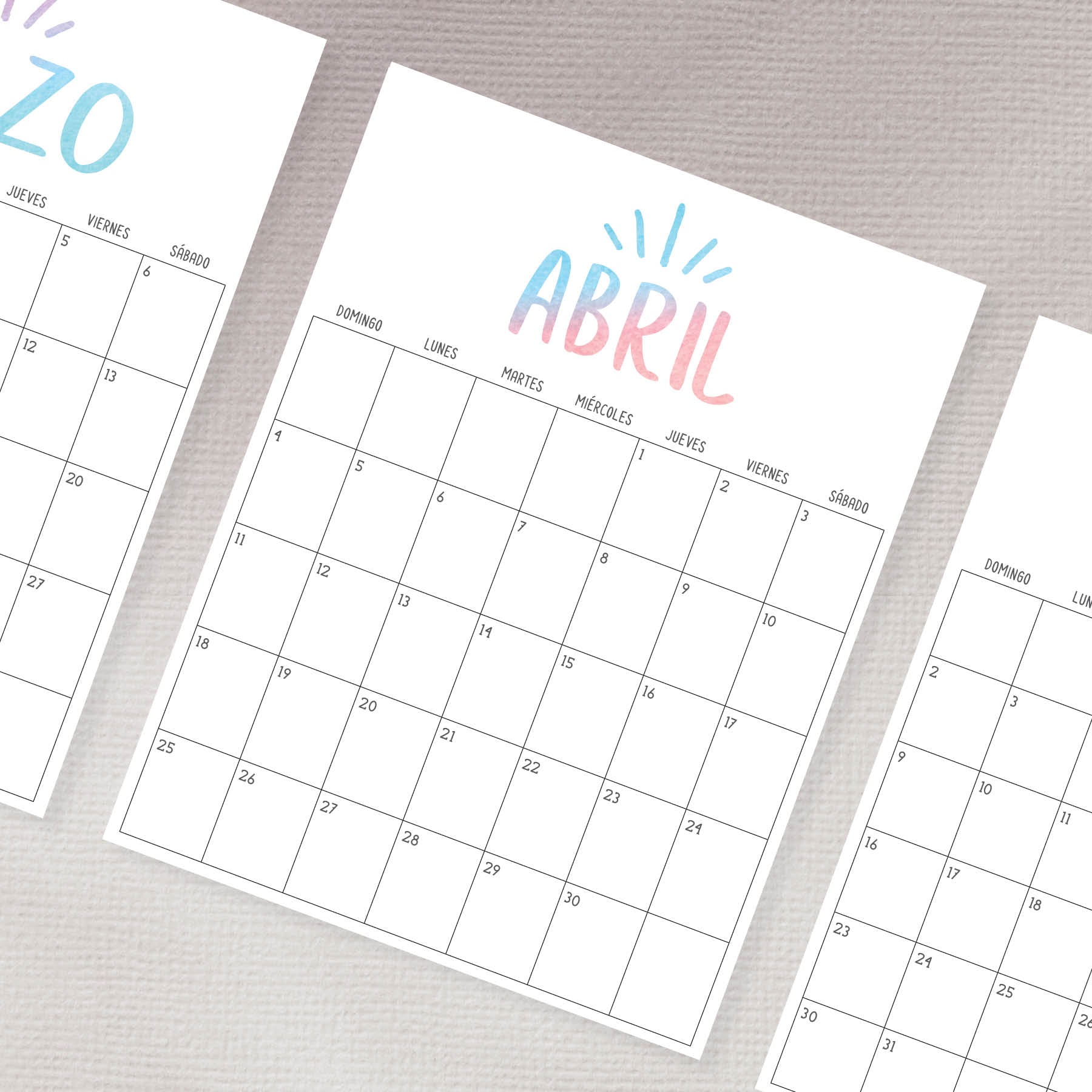 calendario para imprimir