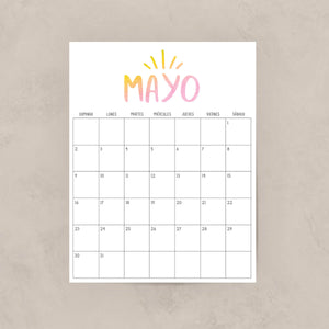 calendario para imprimir