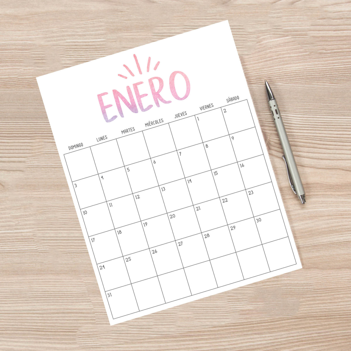 calendario para imprimir