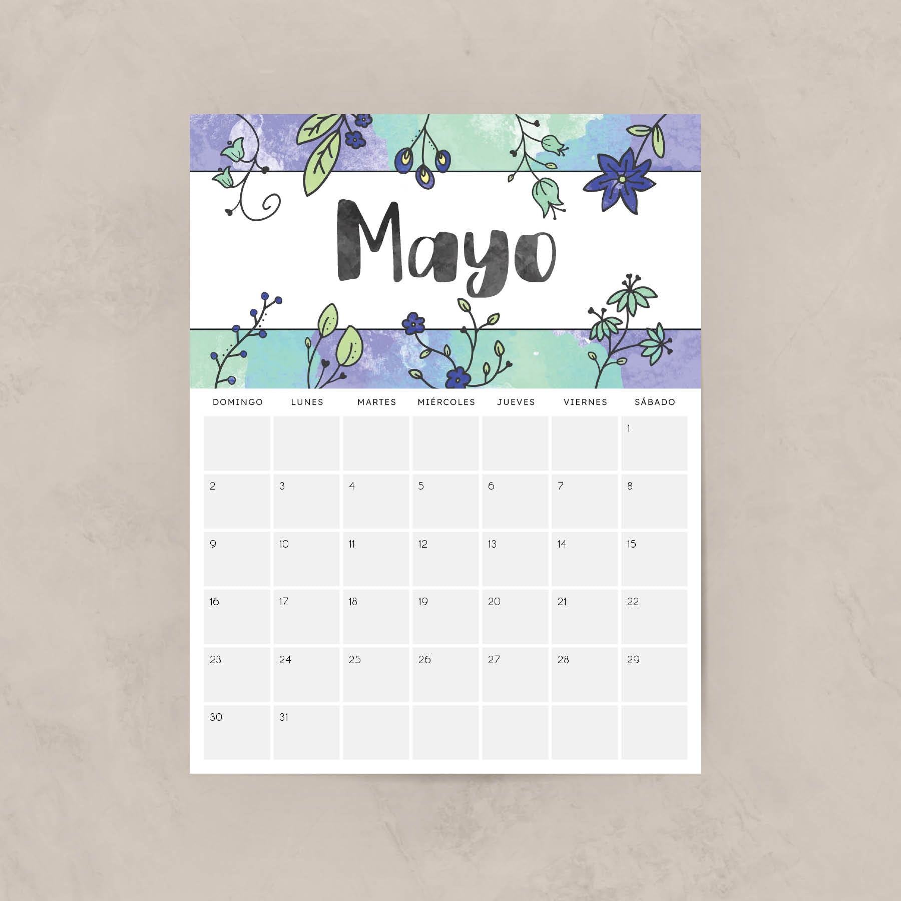 calendario para imprimir