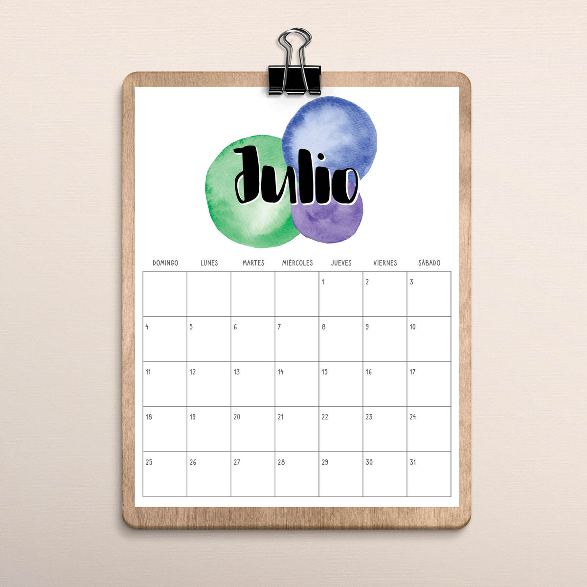 calendario para imprimir