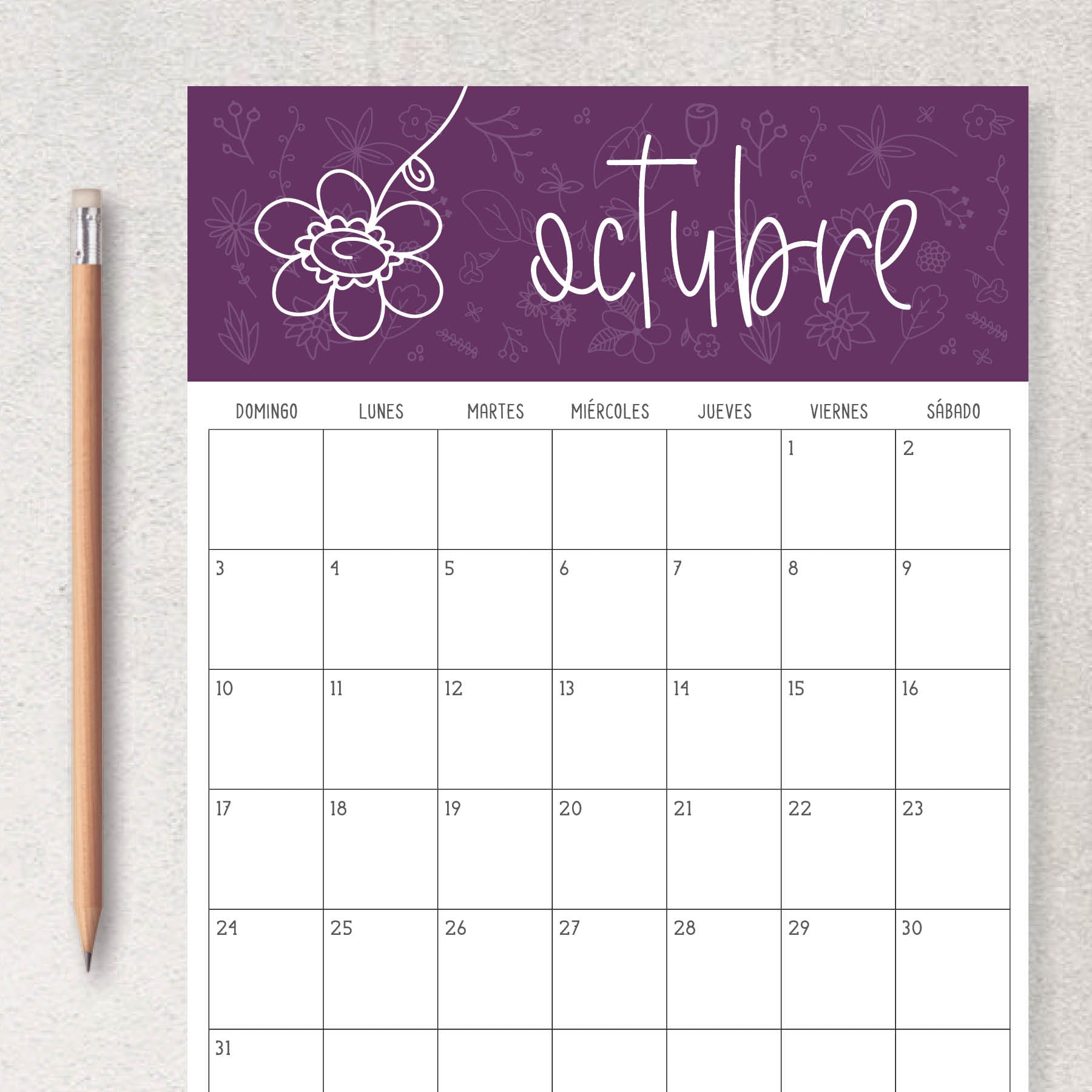 calendario para imprimir